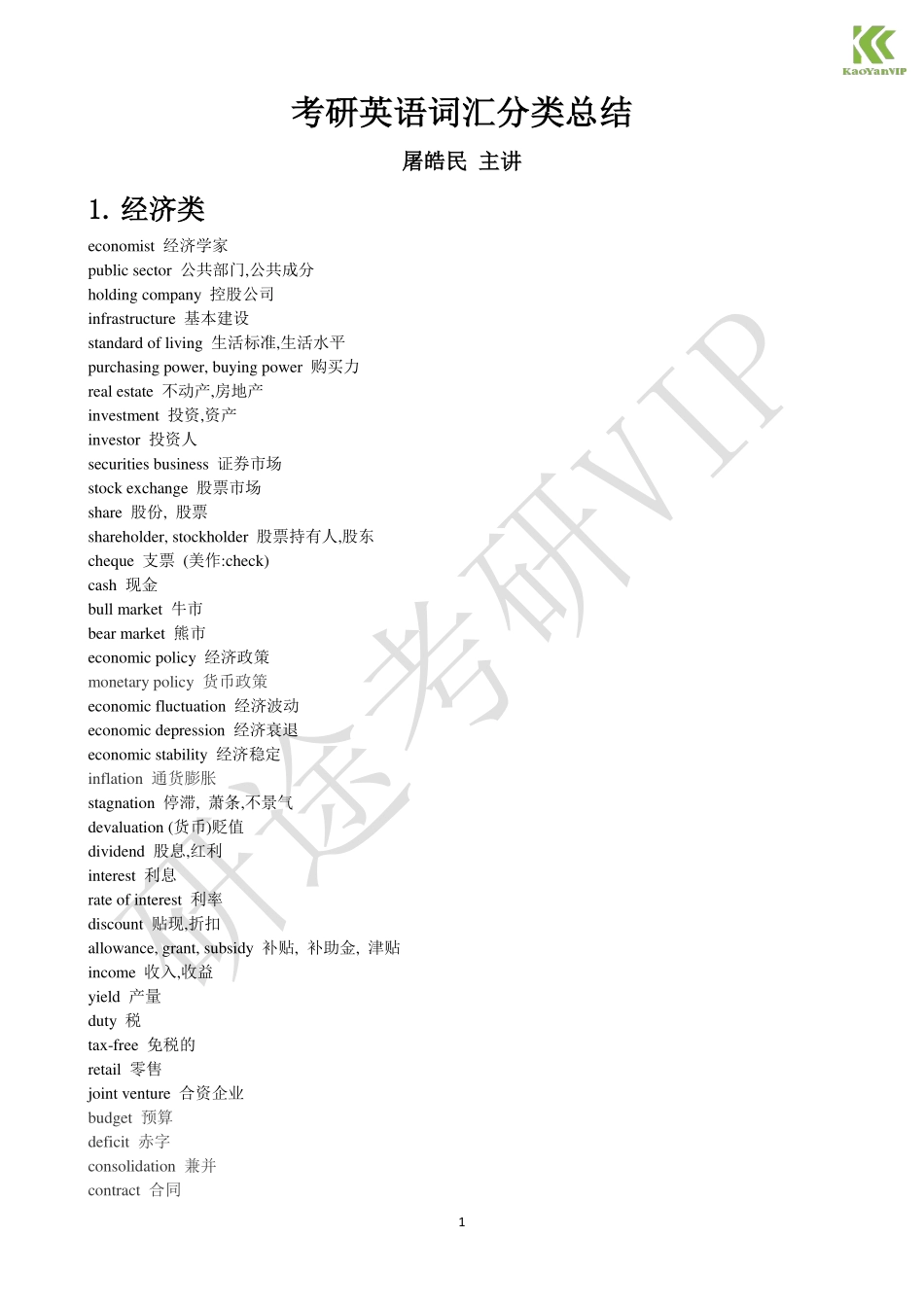 考研英语词汇分类总结（屠皓民）.pdf_第1页