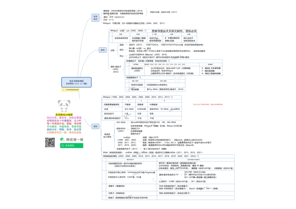 生化 转录及调控 思维导图.pdf_第1页