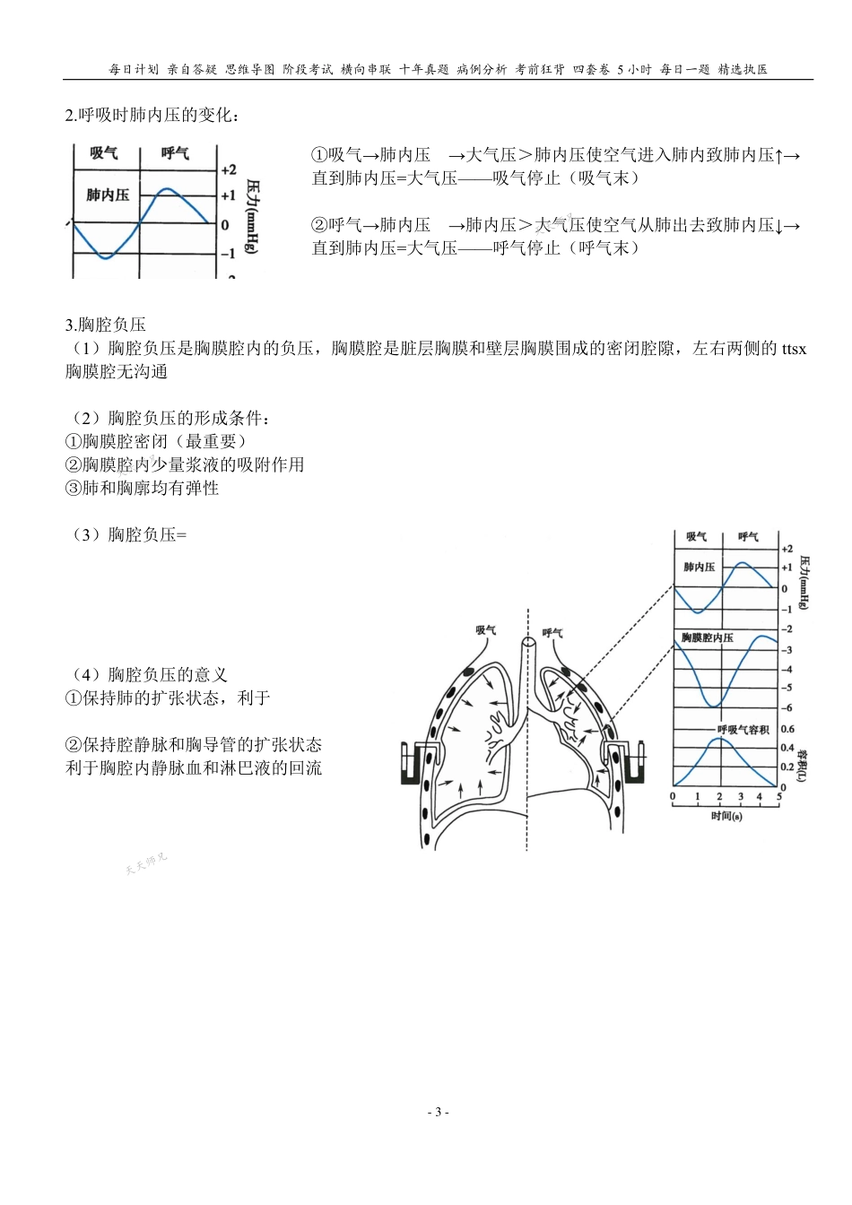 填空式讲义：生理 肺通气 核心-导图-真题-串联 天天师兄24考研 冲.pdf_第3页