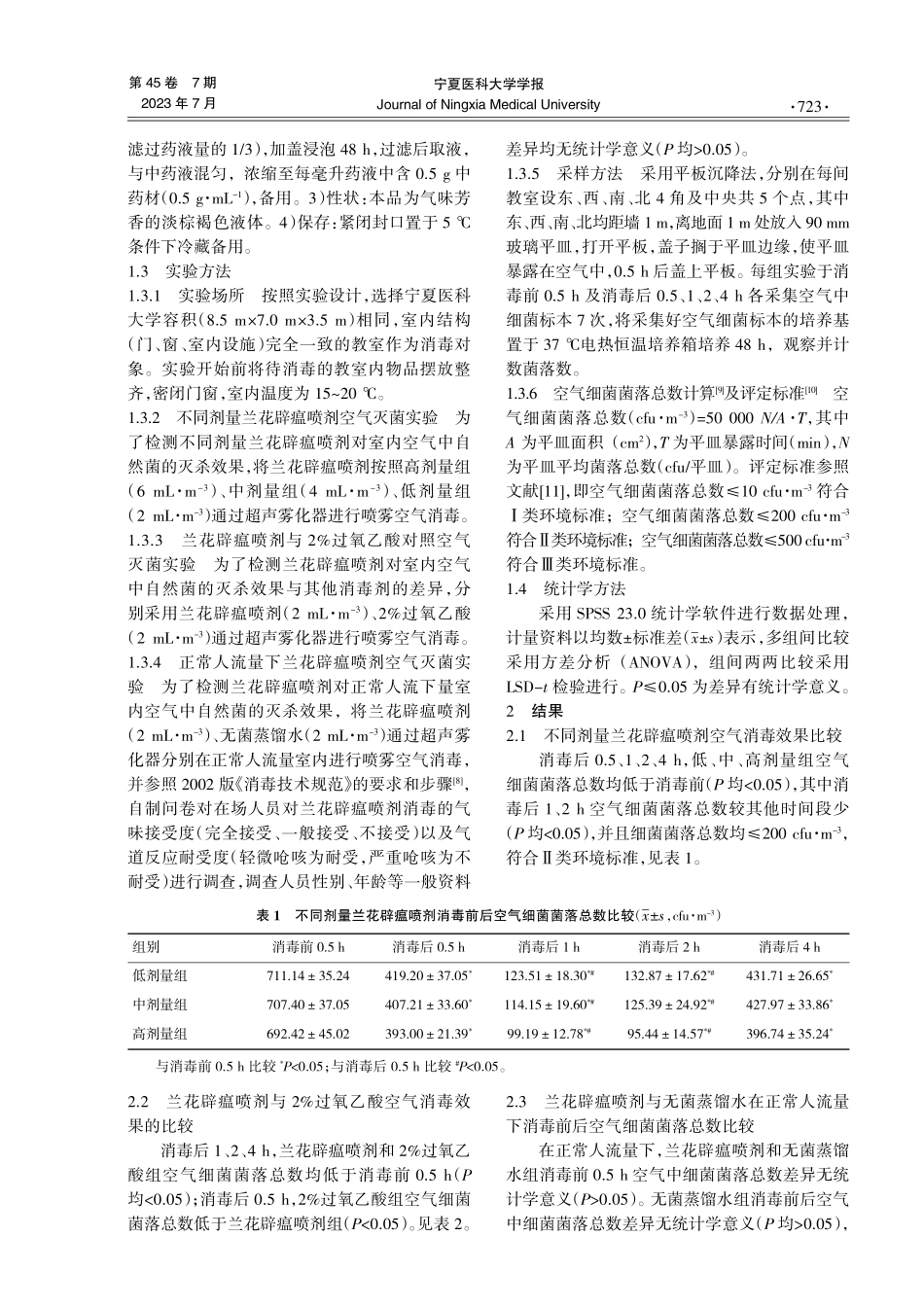 兰花辟瘟喷剂空气消毒效果应用.pdf_第2页