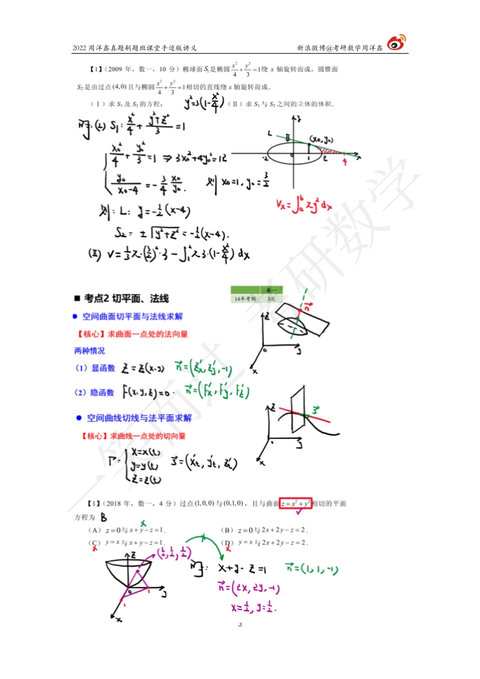 22周洋鑫真题刷题班（数一专项）考研资料.pdf_第3页