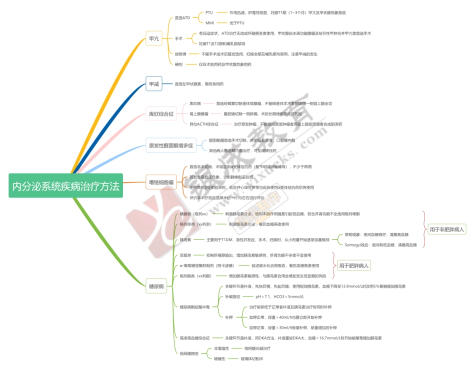 思维导图-内分泌系统疾病治疗方法 .pdf_第1页