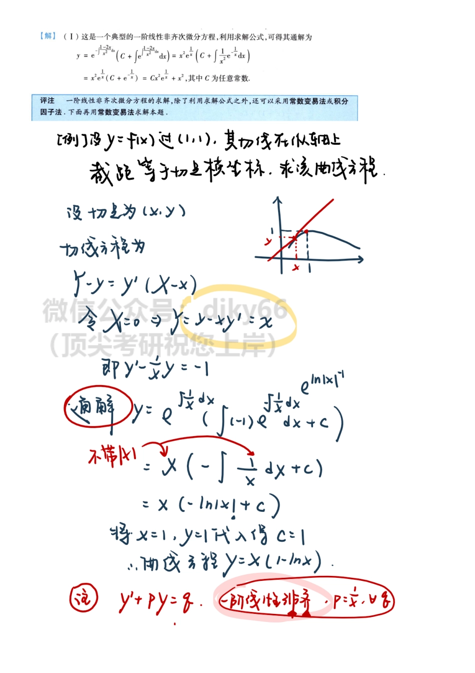 【1.27】高数20-一阶线性微分方程、可降阶型、伯努利方程、线性方程解的性质.pdf_第2页