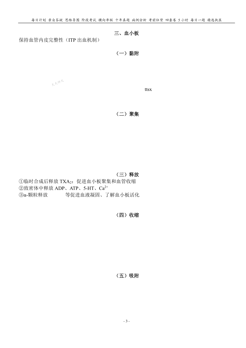 填空式讲义：生理 血液特性 核心-导图-真题-串联 天天师兄24考研 冲.pdf_第3页