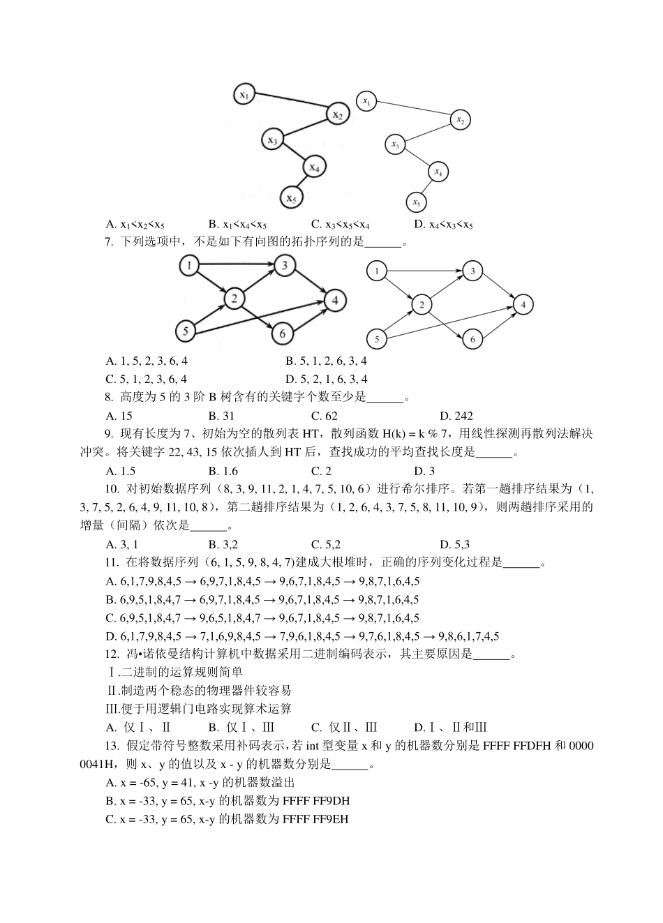 2018年计算机考研真题及参考答案(1).pdf_第2页