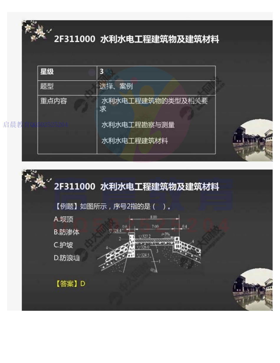 WM_12.2F311000水利水电工程建筑物及建筑材料（习题）.pdf_第2页