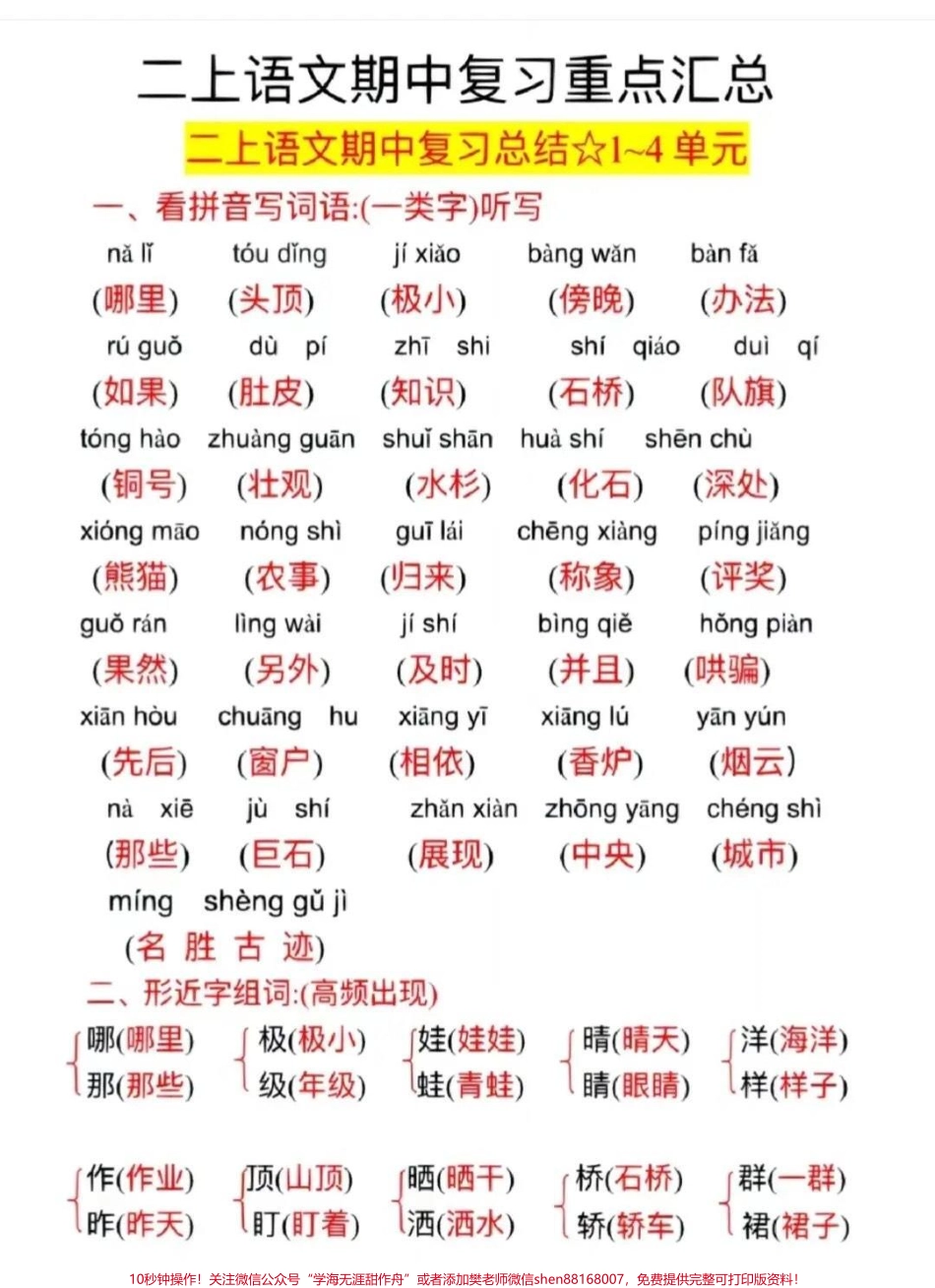 #关注我持续更新小学知识 #学习资料分享 #学习辅导资料.pdf_第1页