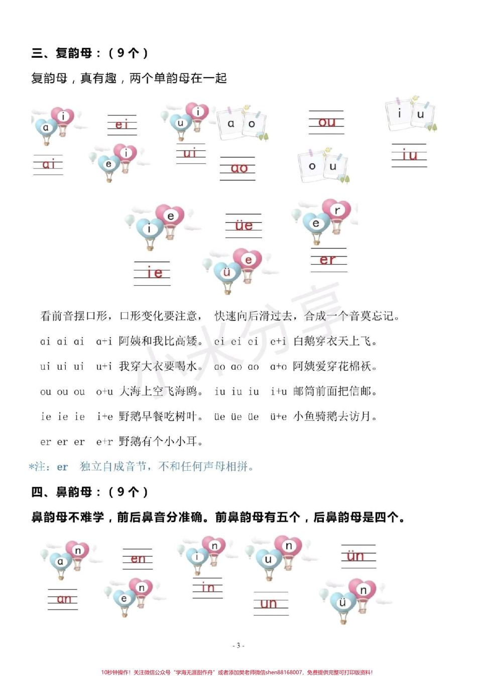 #学拼音 #幼小衔接 #一年级语文 汉语拼音重点家长保存打印吧.pdf_第3页