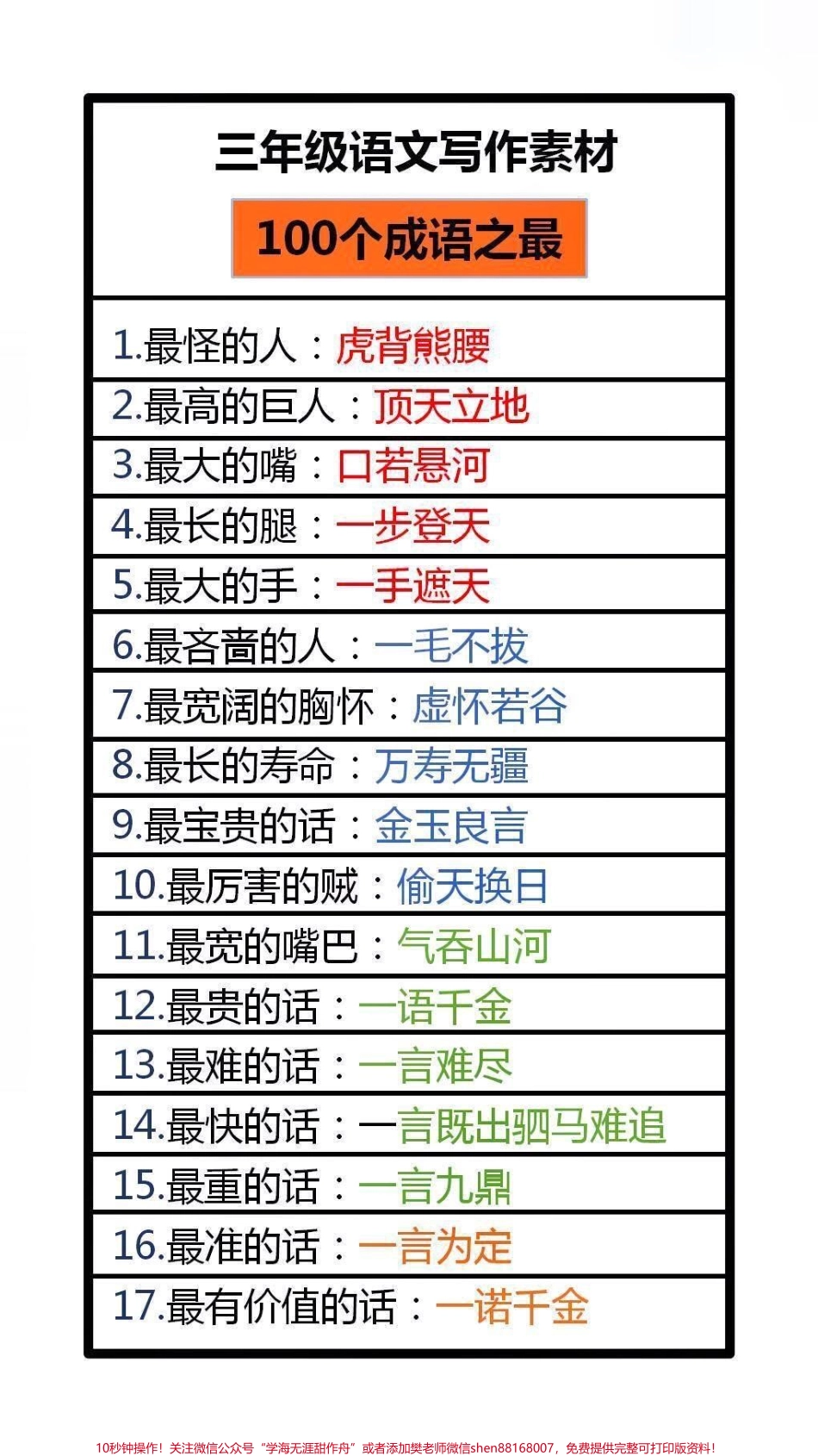 100个成语之最#小学语文 #成语 #抖音618好物节.pdf_第1页