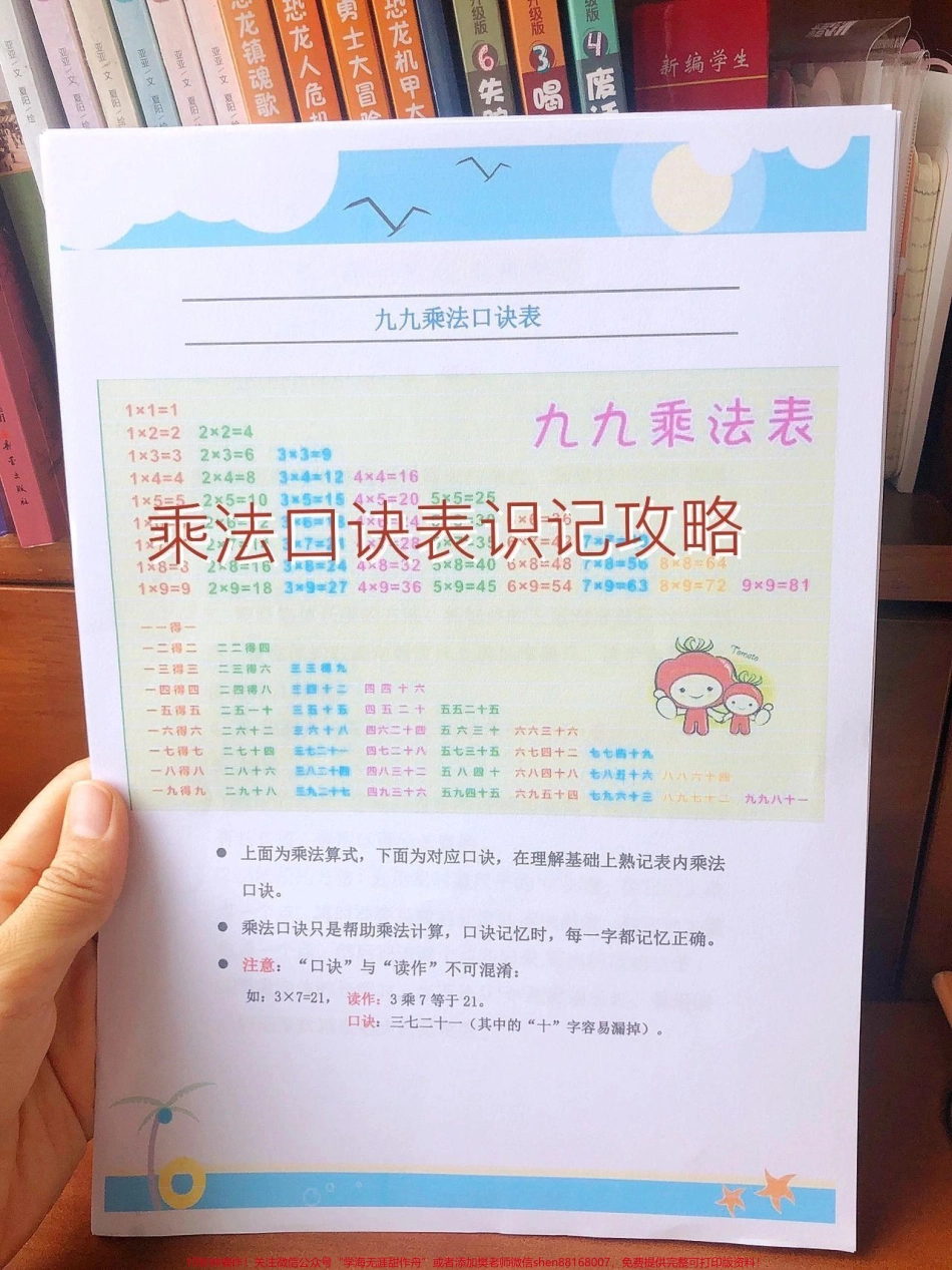 乘法口诀练习#暑假 #一升二 #乘法口诀 #乘法口诀表 #乘法.pdf_第1页