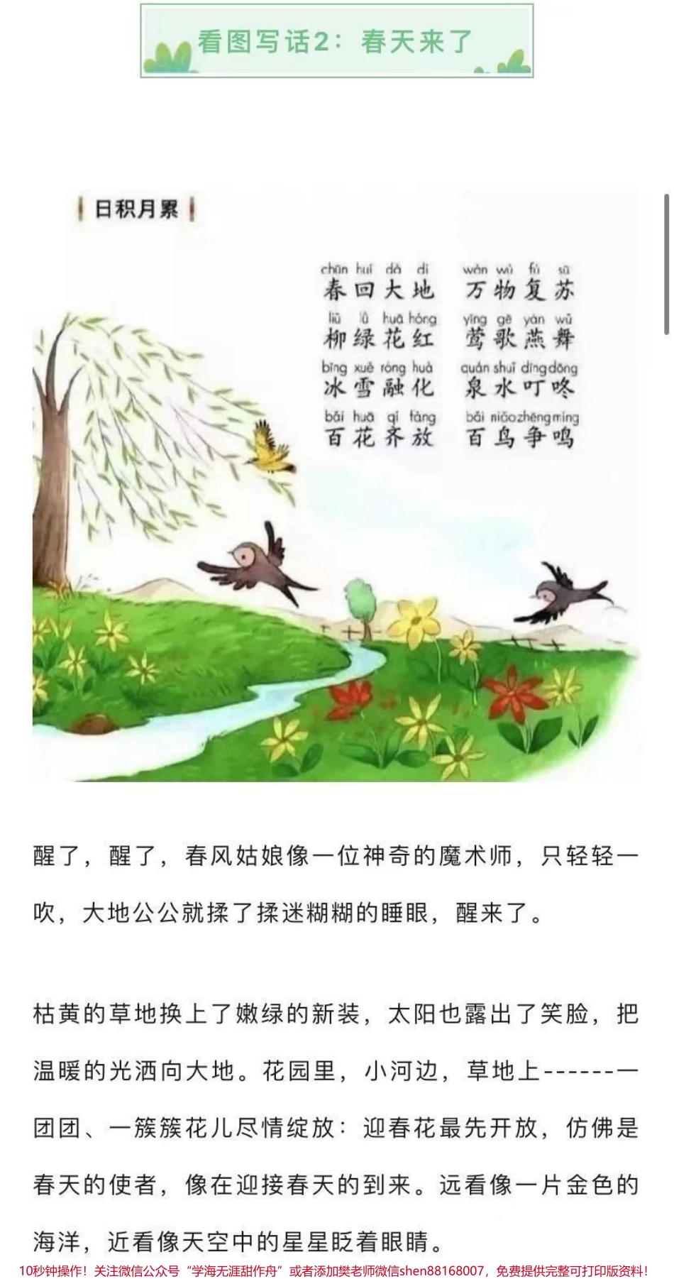 描写春天景物的看图写话范文6篇家长替孩子保存吧♥️.pdf_第2页