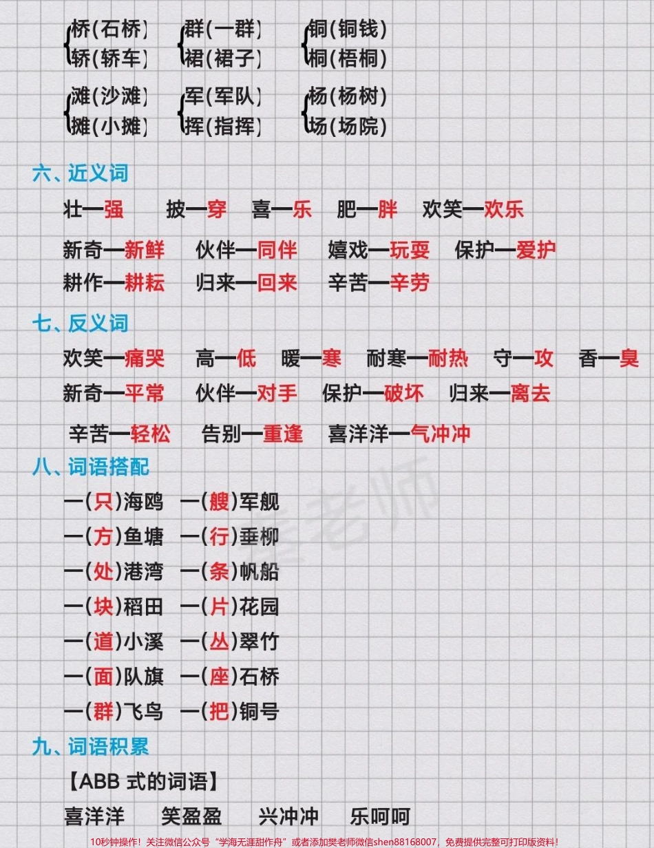 二年级上册语文课堂笔记#二年级#语文#必考考点#知识分享 #开学季第二单元知识汇总.pdf_第2页