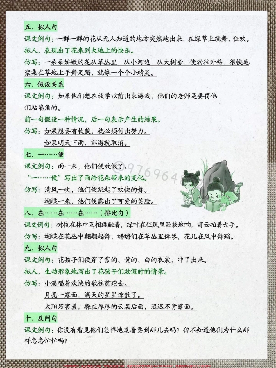 三年级重点必考【仿写句子】#三年级 #二升三 #三年级上册语文 #暑假预习 #三年级语文.pdf_第2页