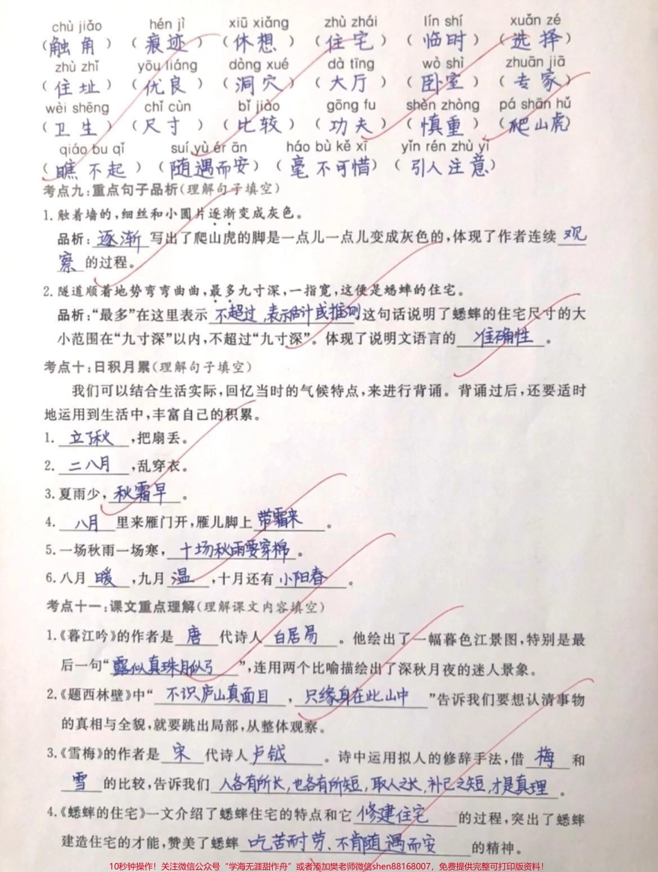 四年级上册语文第三单元高频考点#知识分享 #创作灵感 #学习 #今日分享.pdf_第2页