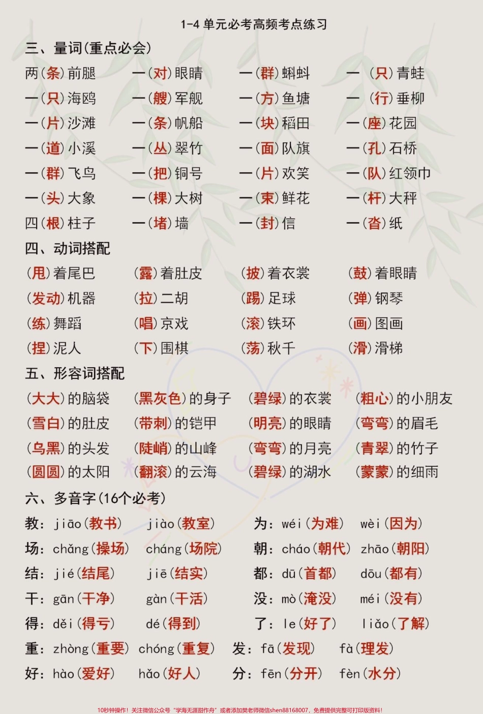 二年级上册期中考试1-4单元考点复习‼️老师整理了一份二年级上册语文期中考试重要考点知识复习卷家长打印出来给孩子练一练吧！#二年级语文 #二年级上册语文 #必考考点 #期中复习 #期中考试.pdf_第3页