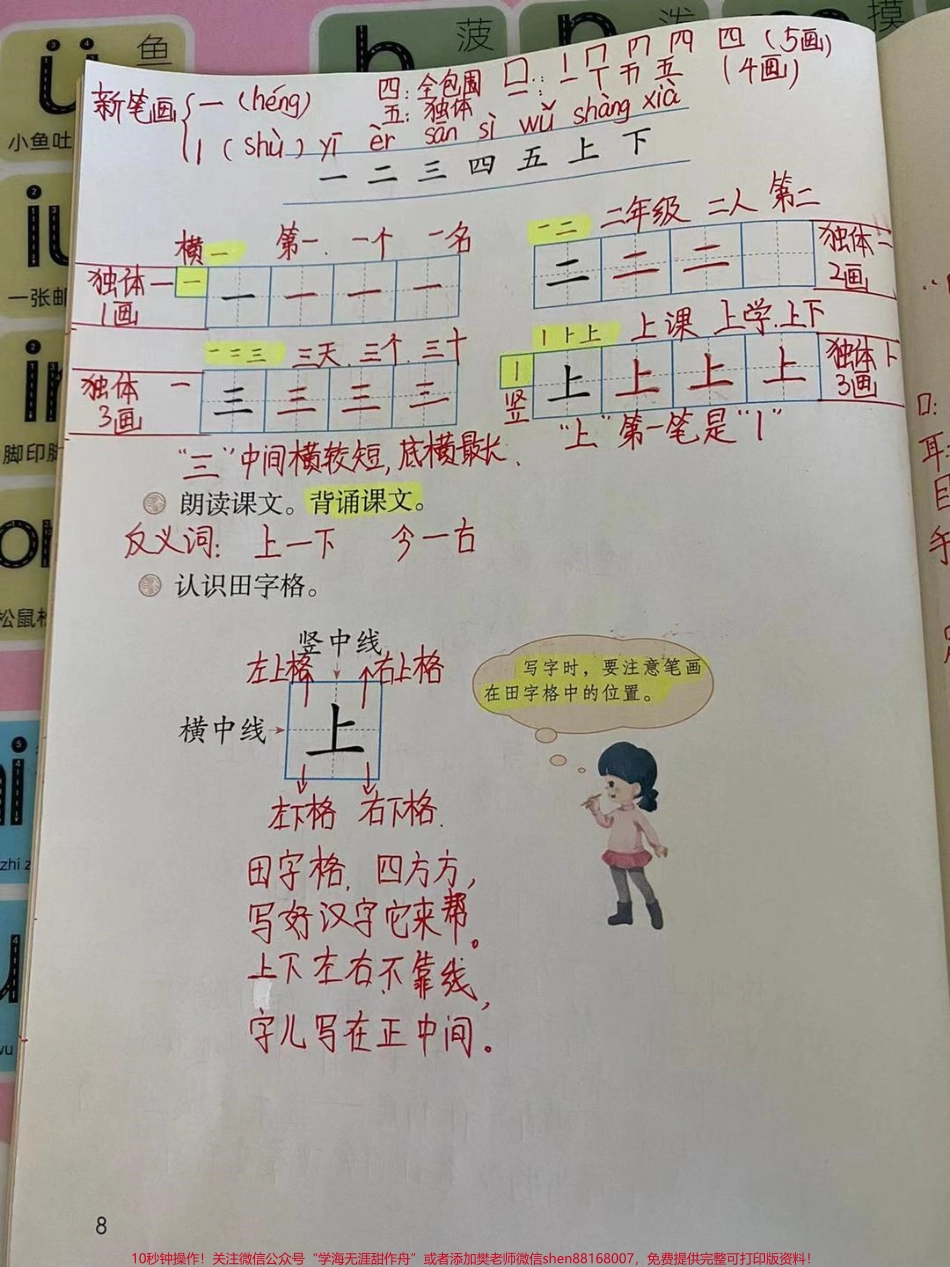 一年级上语文1～4课详细笔记家长收藏.pdf_第3页