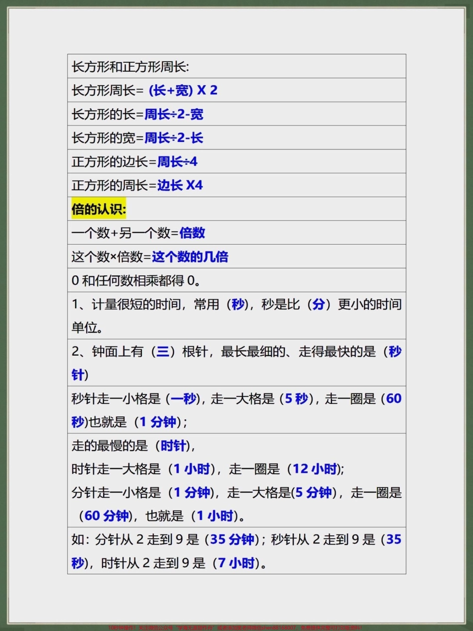 二升三数学上册必背公式#二升三 #数学 #数学公式 #三年级数学上 #三年级.pdf_第2页