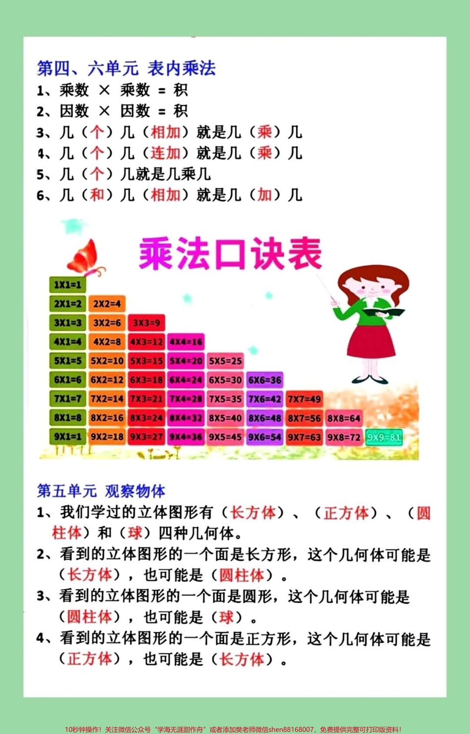 #暑假作业 #二年级数学 #必背公式 #一升二 #关注我持续更新小学知识 家长为孩子保存背一背可打印.pdf_第3页
