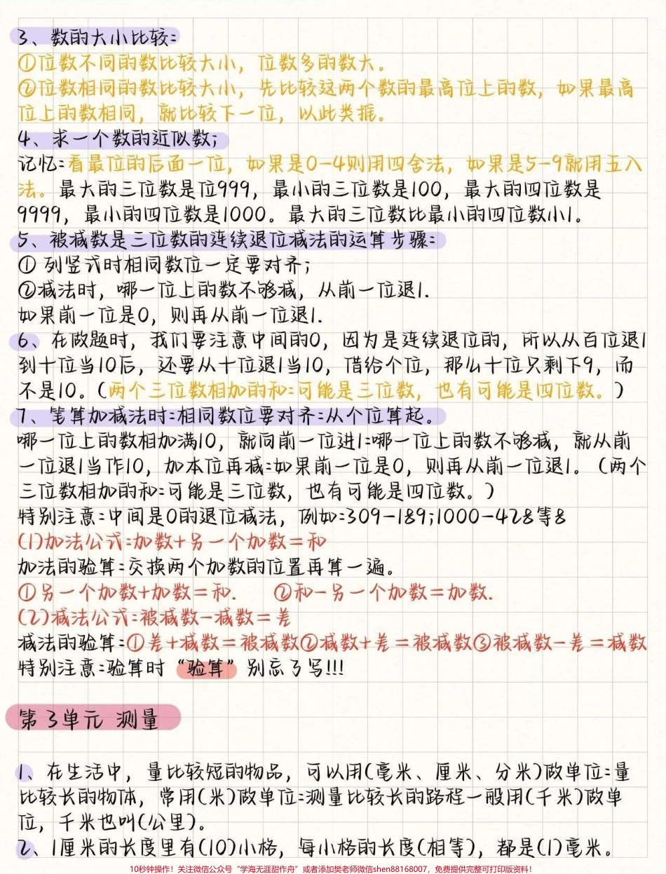 小学三年级数学知识重点#知识点总结 #小学数学.pdf_第2页