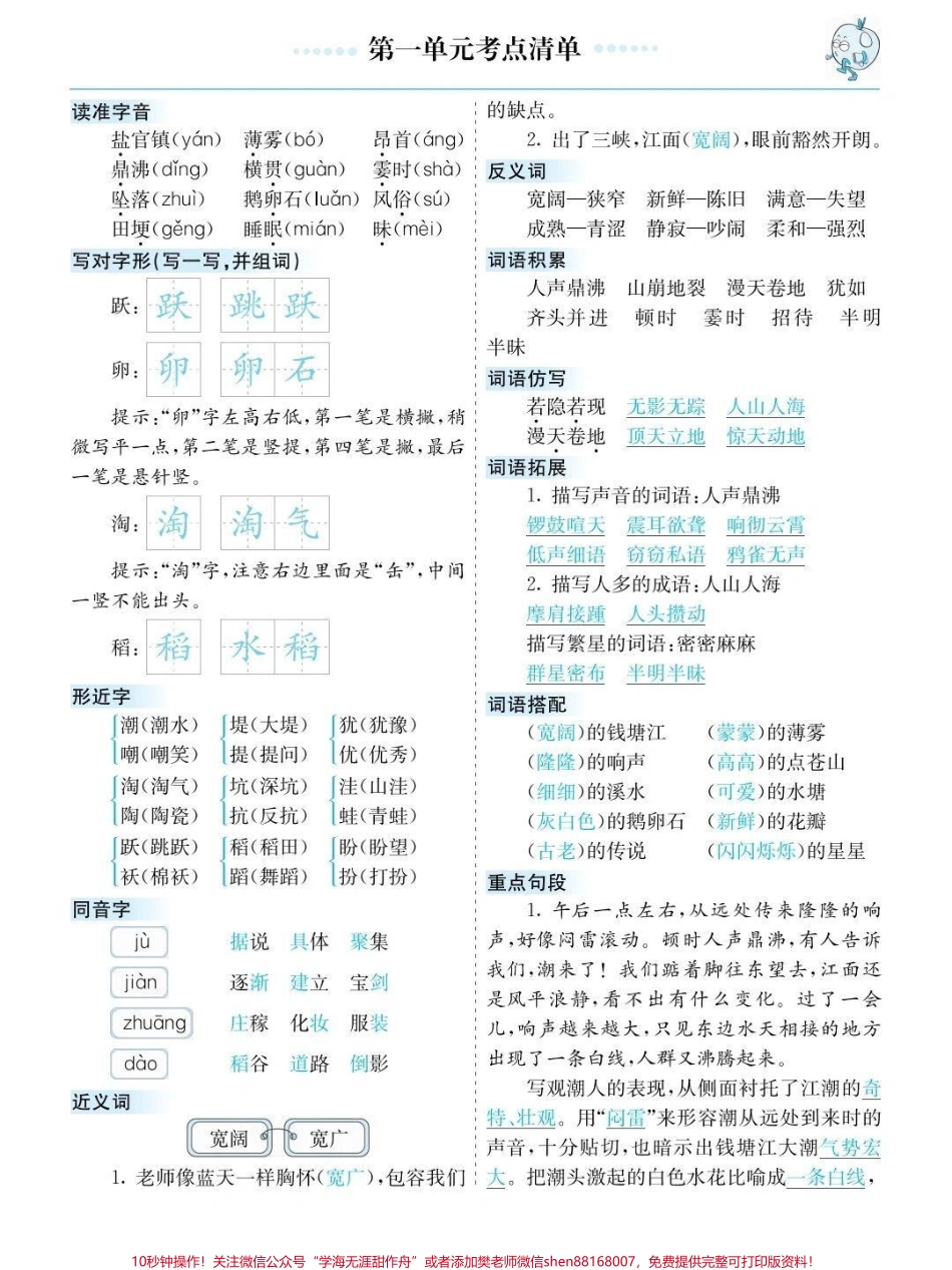 四年级上册语文知识点总结#小学语文 #知识点总结.pdf_第1页