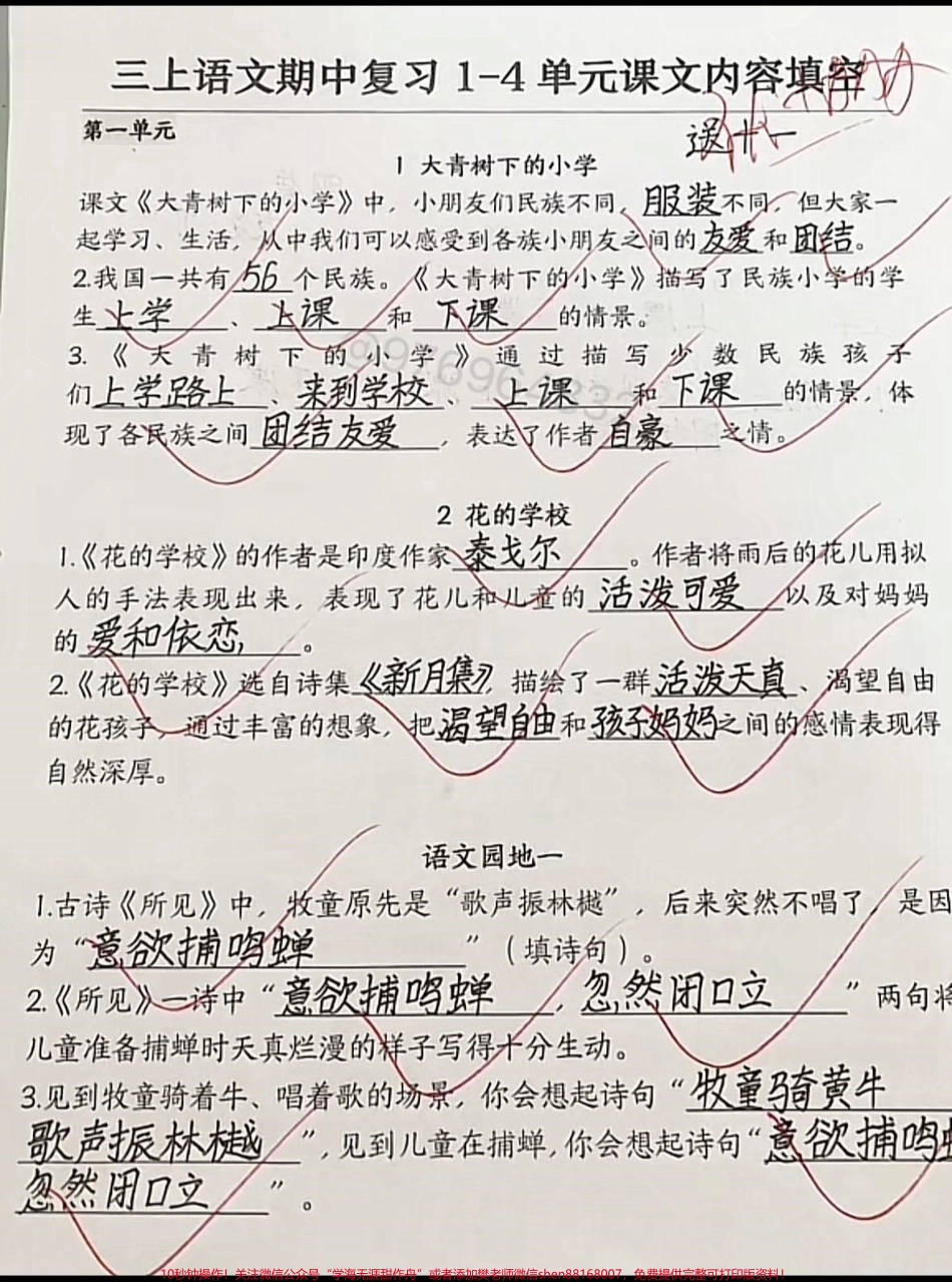 三年级上册语文期中复习#三年级 #期中考试 #必考考点 #三年级上册语文 #语文.pdf_第1页