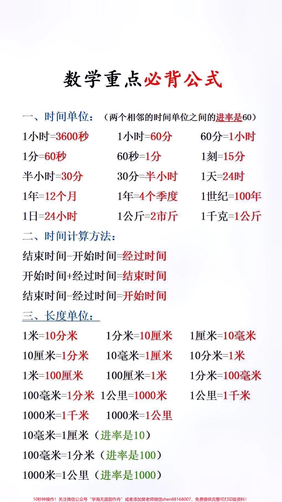 小学数学公式台历放在书桌上方便孩子随时翻阅方便复习和预习#小学数学 #开学必备.pdf_第1页