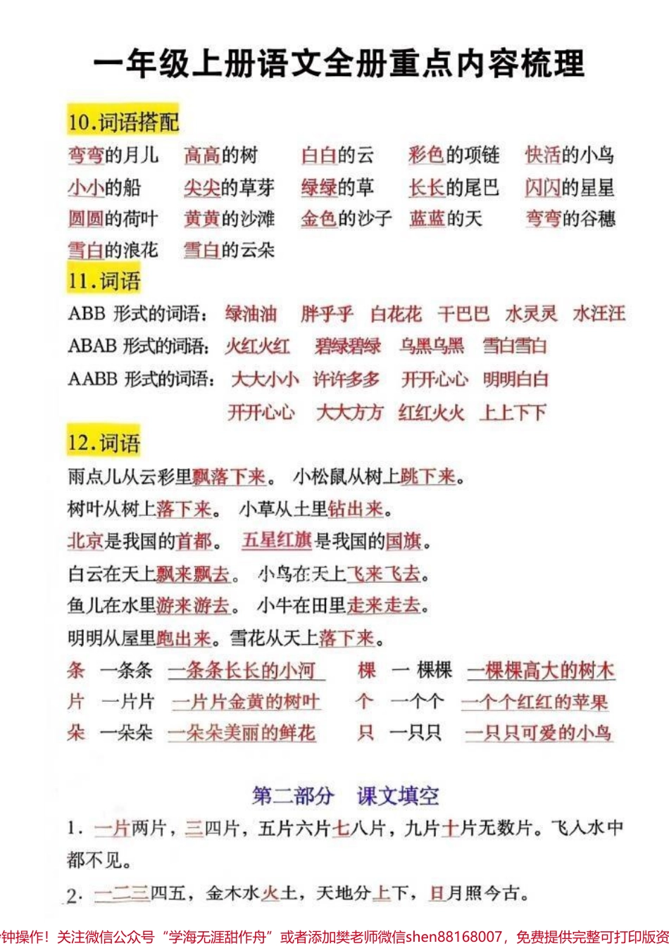 #一年级语文 #一年级重点知识归纳 #一年级 #电子版可打印 #关注我持续更新小学知识.pdf_第3页