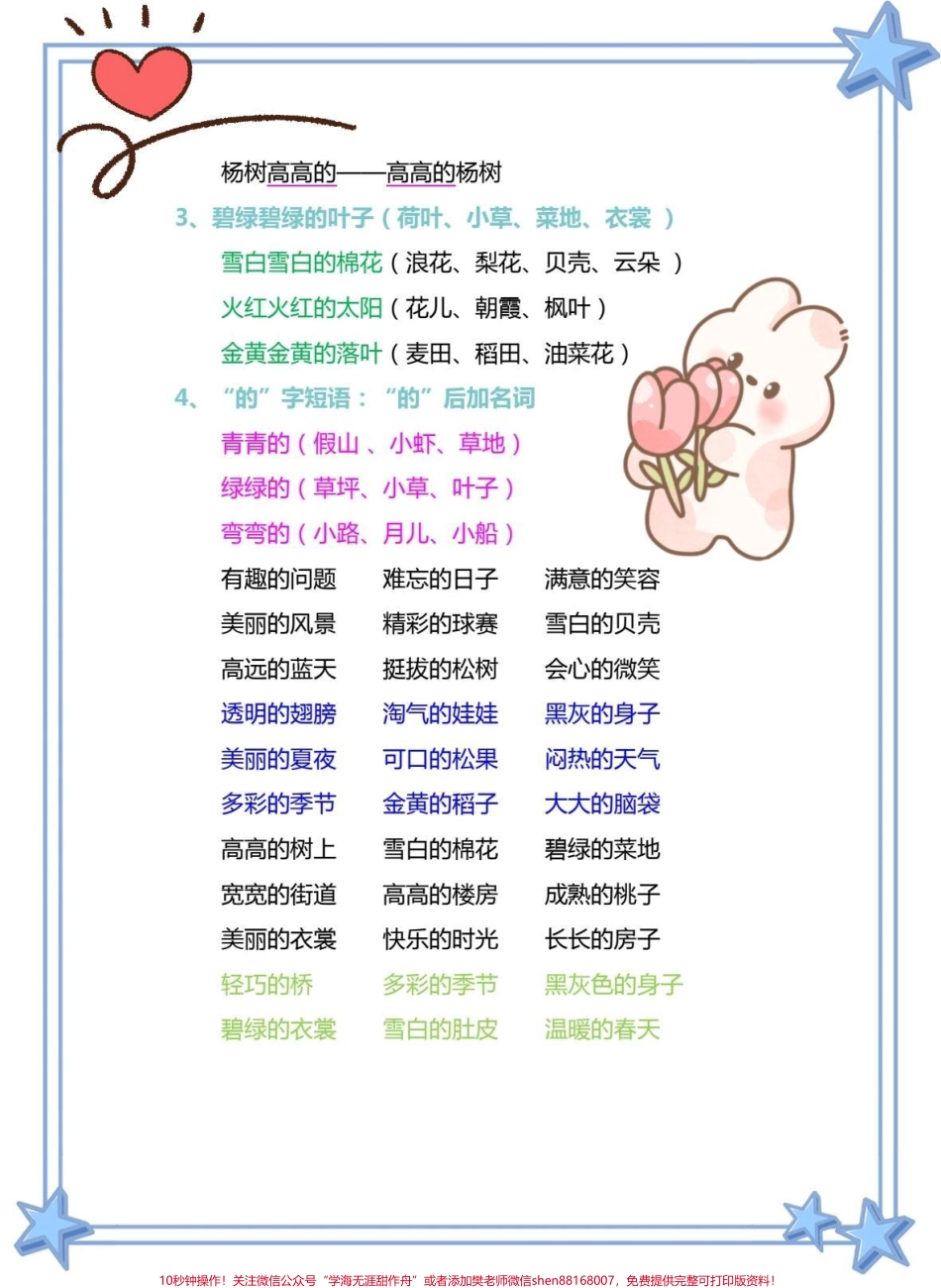 一年级语文下册下册重点考点词语#一年级语文下册 #知识分享 #一年级 #必考考点 #词语积累.pdf_第3页