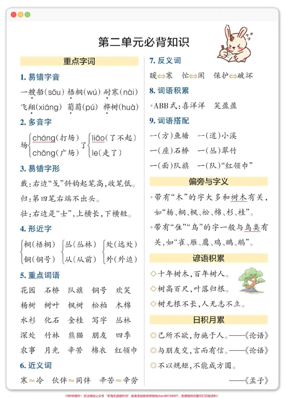 一升二1-8单元语文知识点考点汇总#暑假预习 #一升二 #语文 #知识点总结 #每天跟我涨知识.pdf_第3页