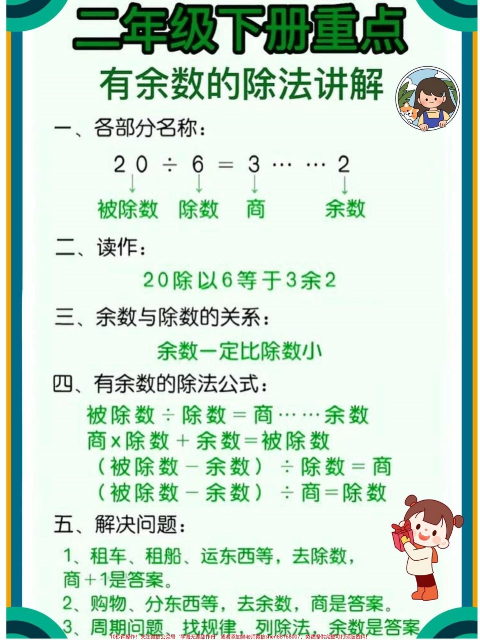 二年级下册数学重点有余数的除法计算#教育 #学习 #每天学习一点点 #数学思维 #小学数学.pdf_第1页
