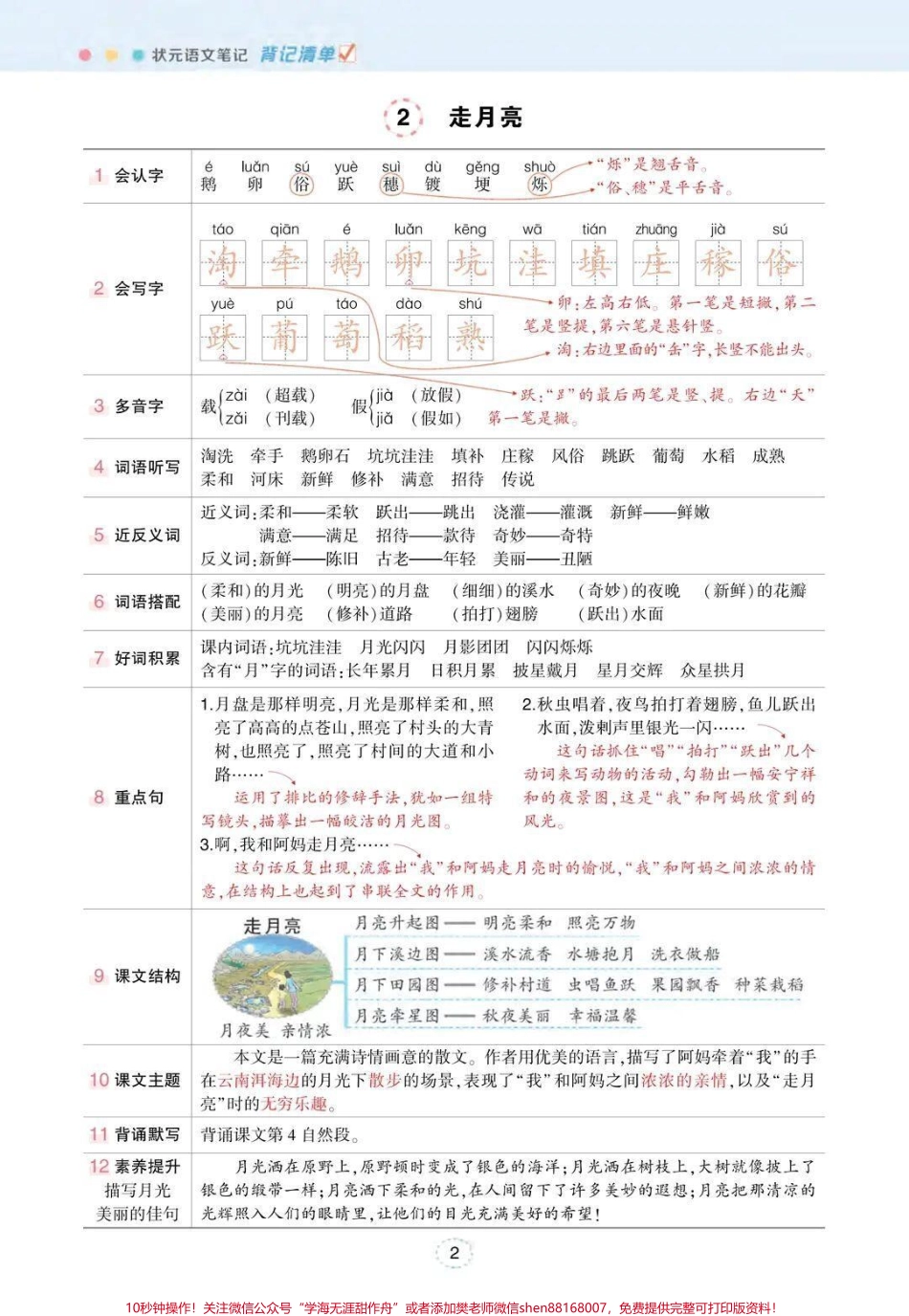 #四年级上册语文状元笔记(背记清单)#学习资料分享 #知识点总结 #必考考点 #学霸秘籍.pdf_第2页