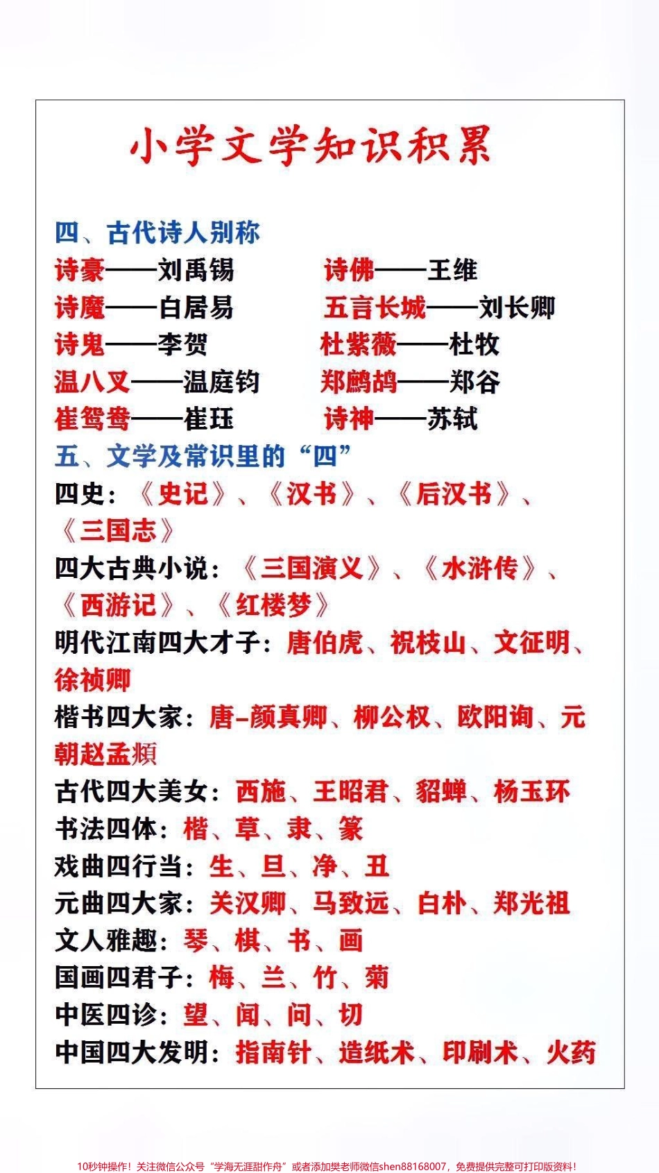 小学文学知识积累#文学常识 #抖音618好物节.pdf_第3页