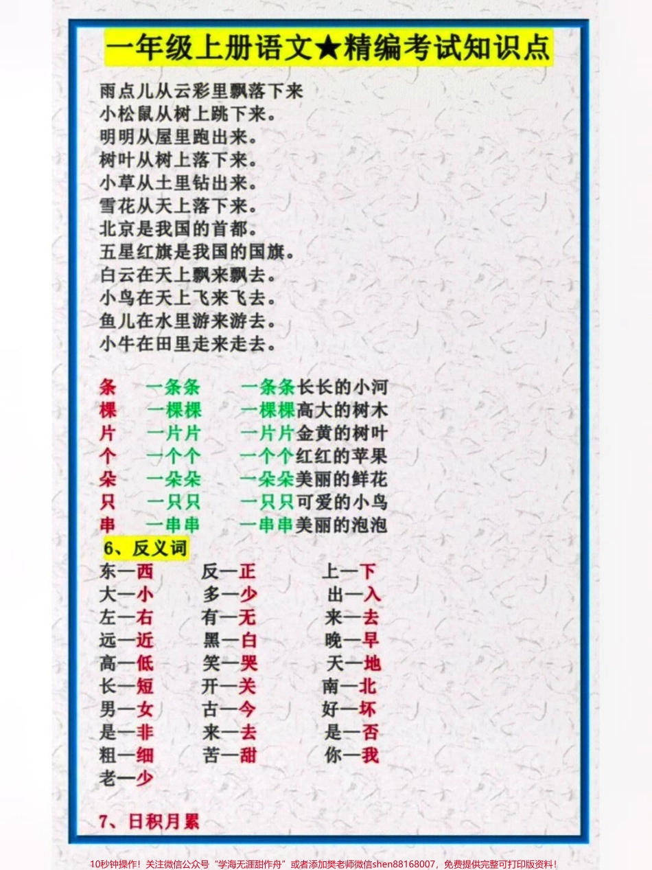 一年级上册语文必考知识点汇总整理#干货分享 #知识点总结 #每天学习一点点.pdf_第2页