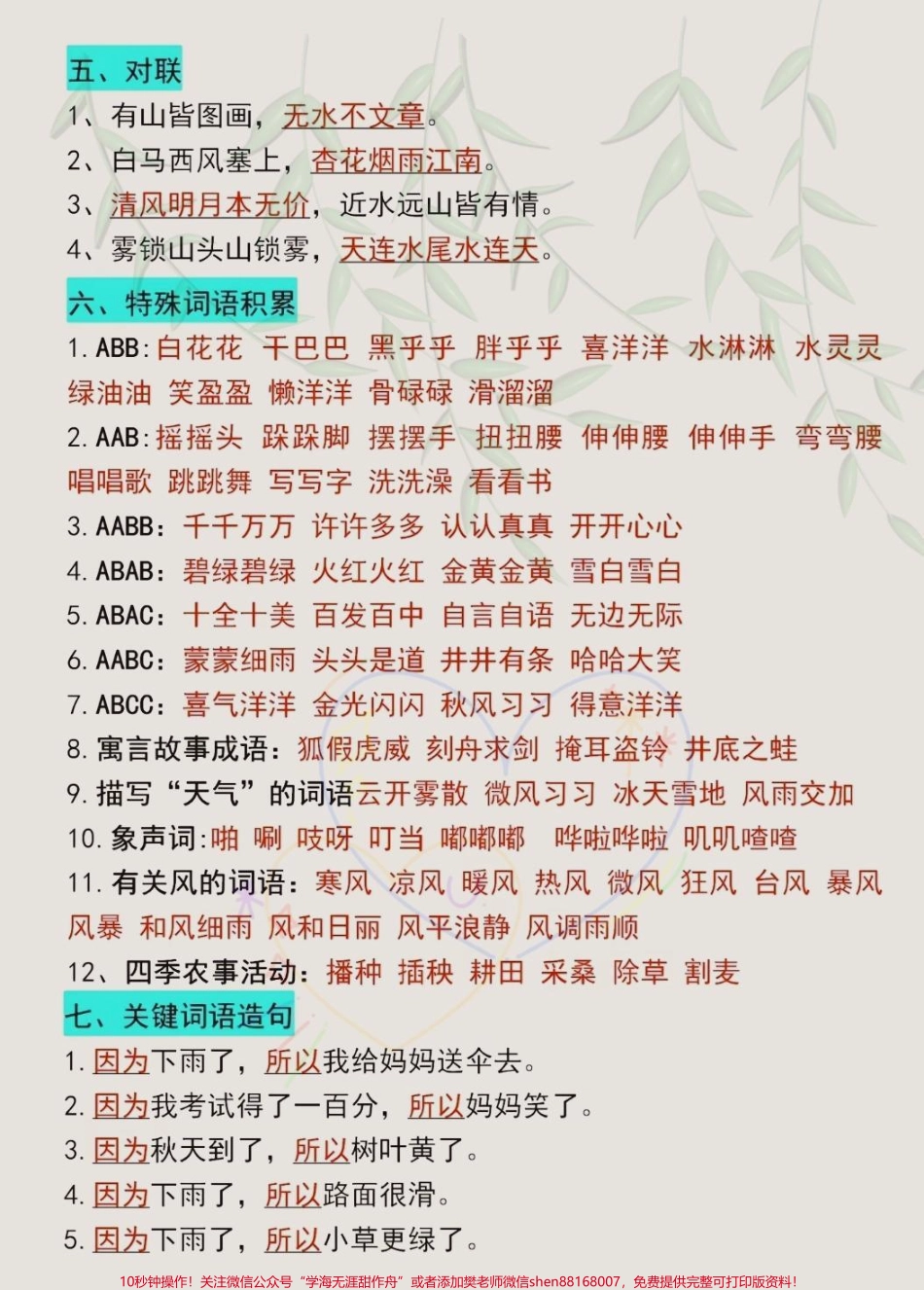 二年级上册语文1-8单元重点知识总结！！老师给大家整理出来了家长打印出来给孩子好每天读一读吃透这几页纸考试直接躺平！#二年级语文 #二年级上册语文 #二年级语文重点归纳 #小学语文 #知识点总结.pdf_第3页