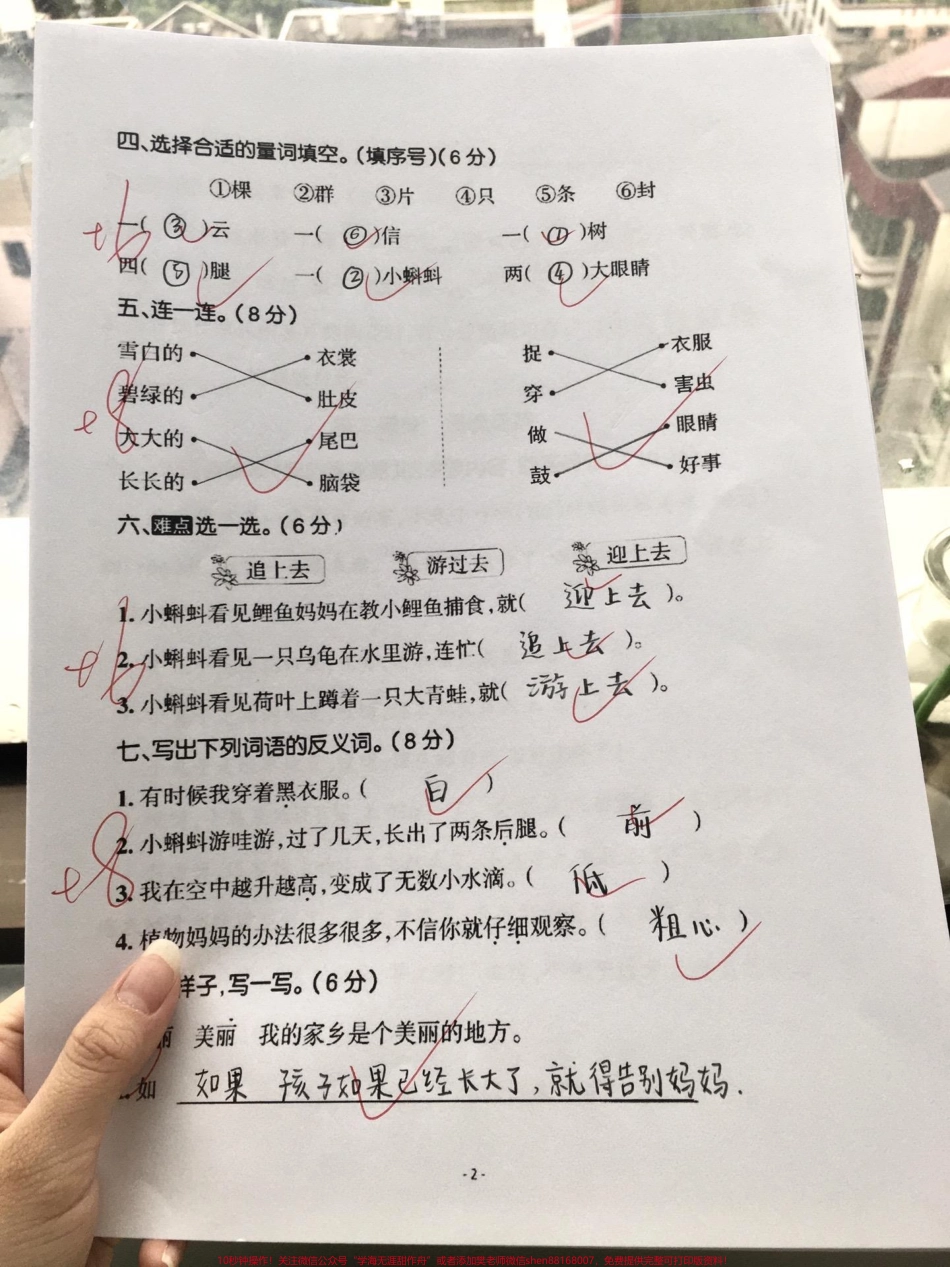 二年级上册语文第一单元测试卷‼️家长打印出来给孩子练一练吧#二年级上册语文#第一单元#必考考点#第一单元测试卷.pdf_第2页