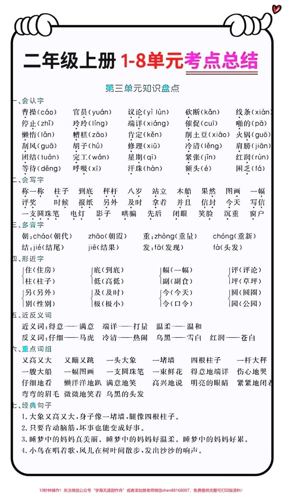 二年级上册语文知识点总结#二年级上册语文 #二年级语文上册知识归纳 #知识点总结.pdf_第3页