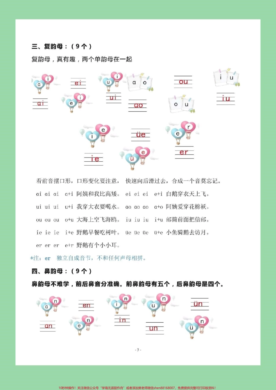 #家长收藏孩子受益 #必考考点 #幼小衔接#一年级#汉语拼音 免费分享电子版学习资料家长为孩子保存.pdf_第3页