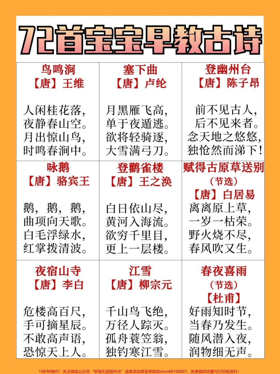 72首早教宝宝古诗需要的家长收藏保存下来读给宝宝听一听吧#家长收藏孩子受益 #教育 #学习 #早教古诗教学 #每天学习一点点.pdf_第3页