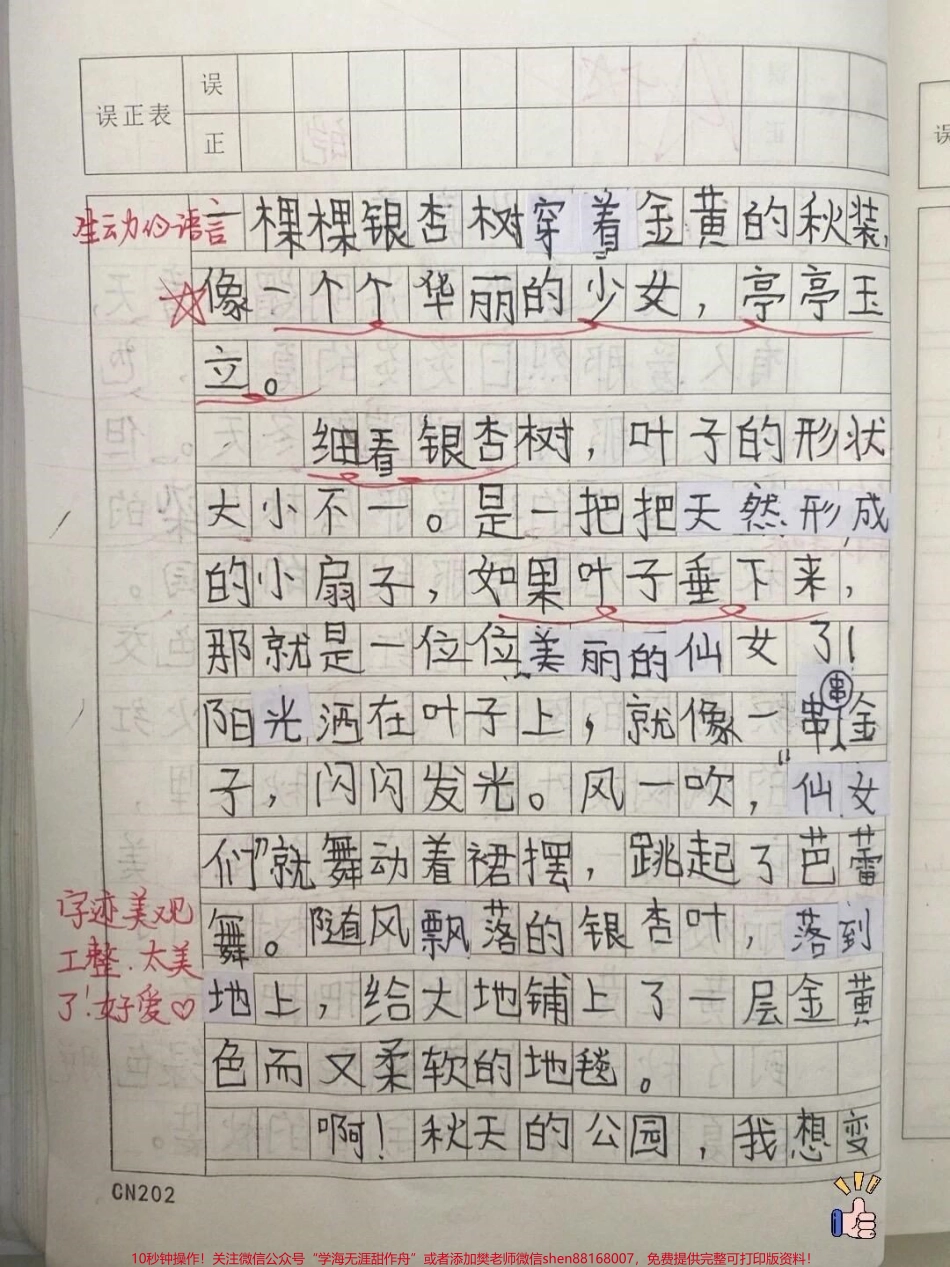 三年级第六单元优秀作文《这儿真美》#知识分享 #三年级 #学习 #作文 #教育.pdf_第2页