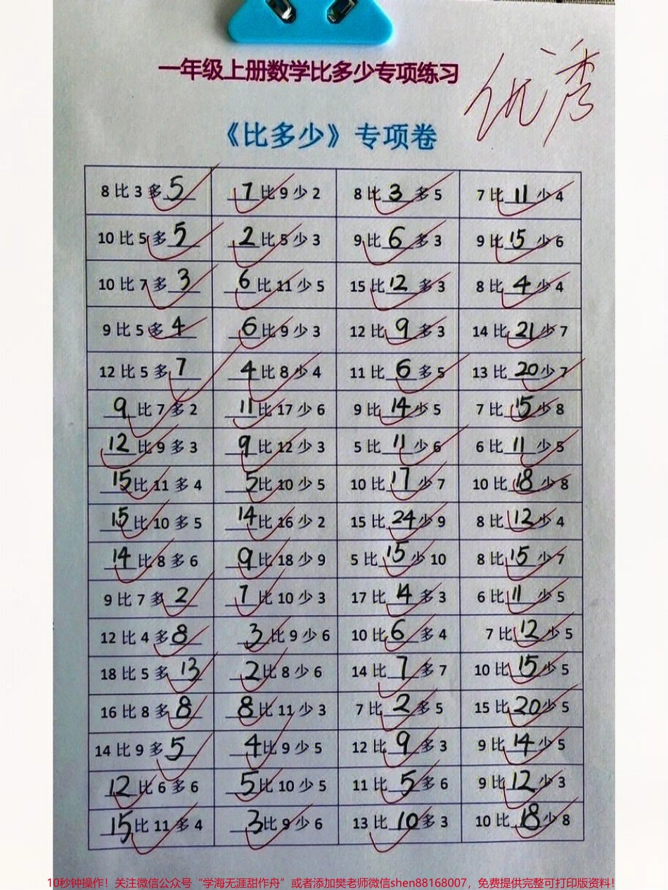 一年级上册数学比大小及看图列式计算练习#知识点总结 #学习 #一年级数学.pdf_第1页