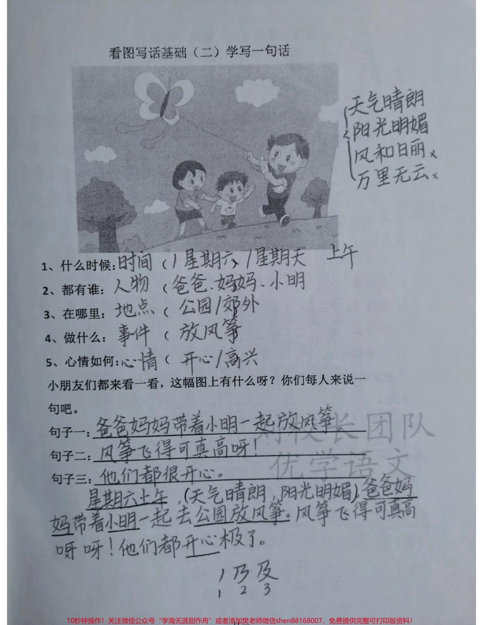 看图写话五要素一二年级小朋友一定要掌握#看图写话#感谢抖音官方给我上的热门(1).pdf_第1页