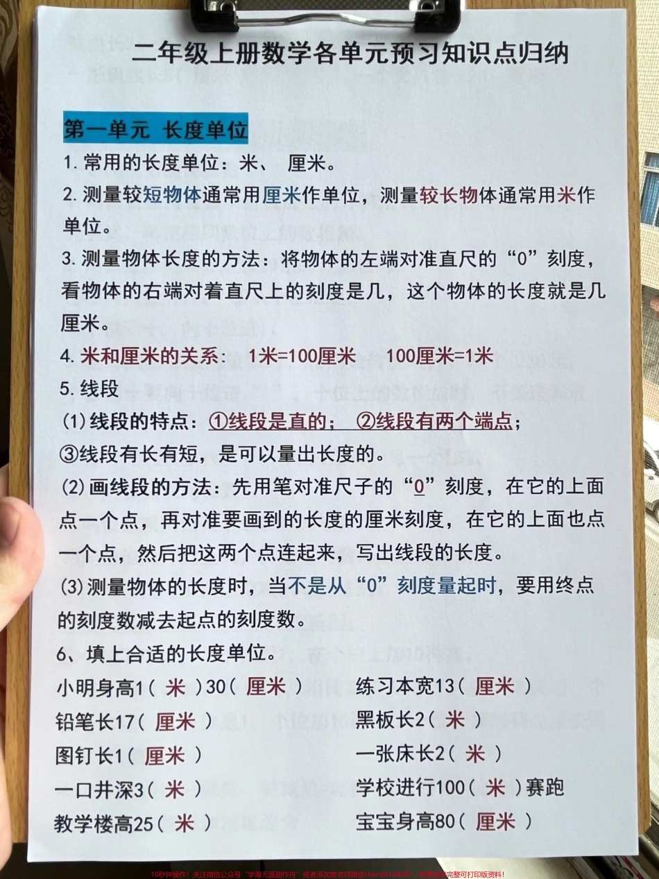 二年级上册数学各单元预习知识点总结暑假预习必备！这份知识点总结是老师经过精心整理的家长们可以打印出来让孩子们在暑假期间学习一下这样孩子们就能提前了解二年级上册数学各单元的知识点为开学做好准备！#二年级数学 #二年级上册数学 #暑假预习.pdf_第2页