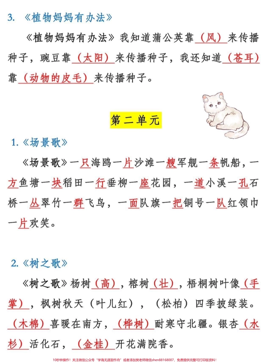 二年级上册语文课文中心思想二年级上册语文课文重点老师给大家整理出来了家长给孩子打印一份出来学习都是考试常考必考知识点有电子版可打印家长快给孩子打印出来学习吧！#二年级语文 #中心思想 #知识点总结 @抖音小助手.pdf_第3页