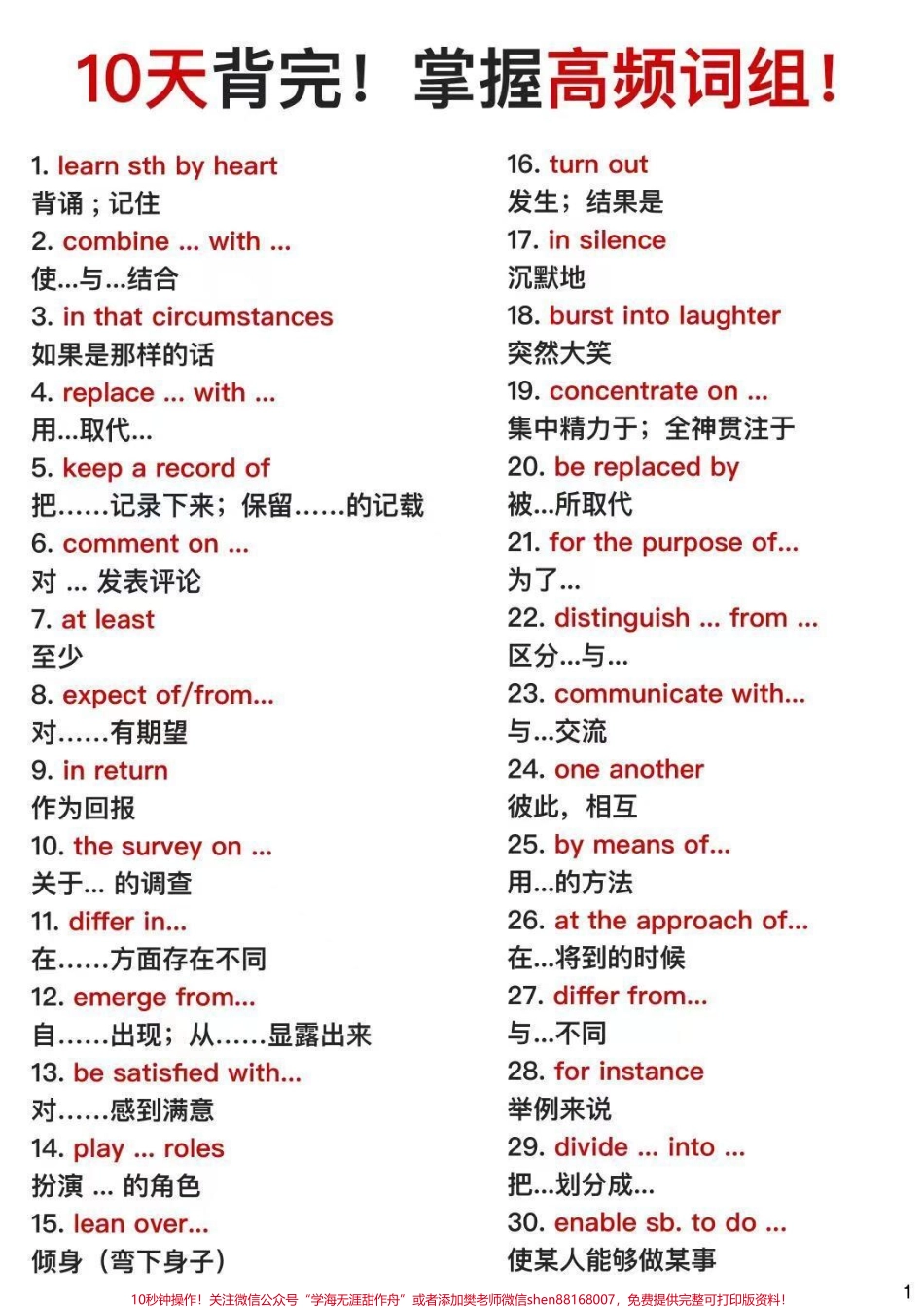 10天时间背完你的英语完形填空就真的稳了#英语 #英语谁不会 #知识点总结 #图文伙伴计划 #抖音图文来了.pdf_第1页