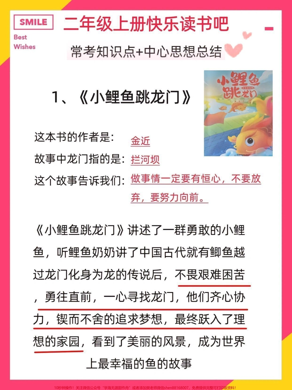 一升二快乐读书吧中心思想总结#每天学习一点点 #语文 #课外阅读 #暑假 #知识点总结.pdf_第2页