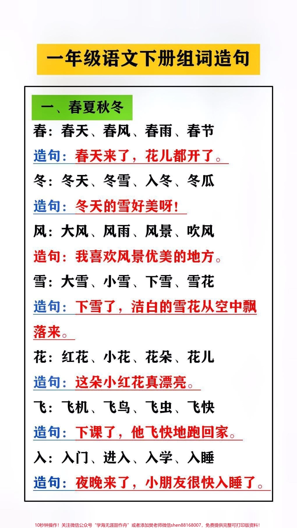 小学一年级组词造句替孩子保存起来吧#知识分享 #语文.pdf_第1页