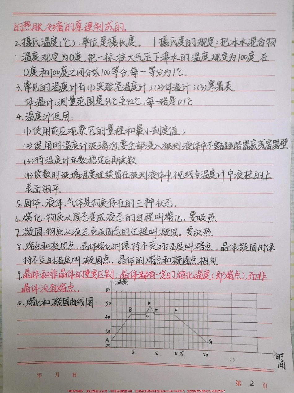 初中物理知识点总结你的物理笔记上线啦#物理 #初中物理 #手写笔记 #图文伙伴计划 #抖音图文来了.pdf_第2页