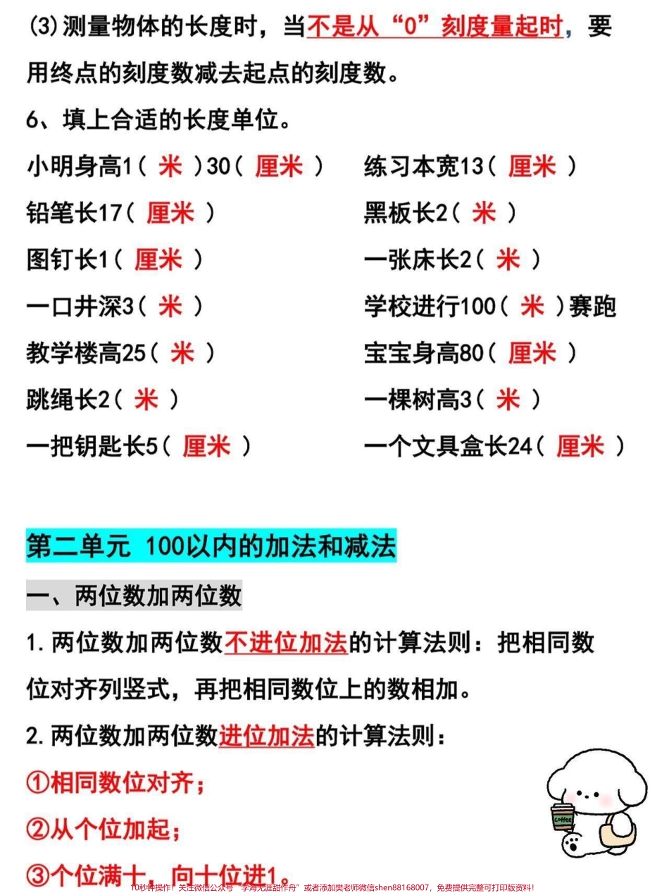 二年级上册数学单元知识点归纳二年级上册数学知识点汇总老师给大家整理出来了家长给孩子打印一份出来学习都是考试常考必考知识点有电子版可打印家长快给孩子打印出来学习吧！#知识点总结 #二年级数学 #必考考点 @抖音小助手.pdf_第3页