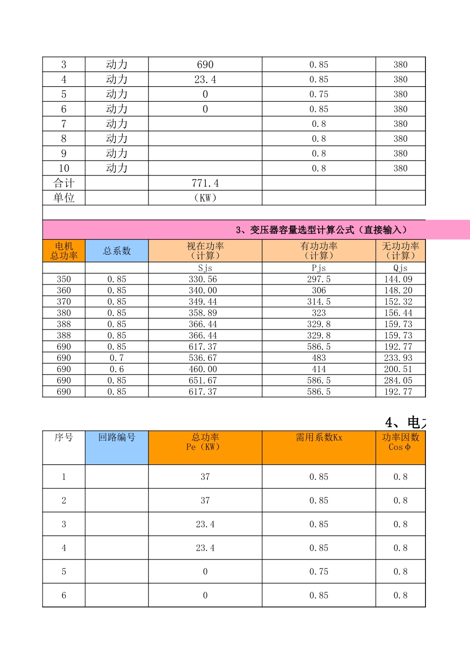 电工表格计算器(可计算电机电流、变压器选型、铜铝重量).xls_第2页