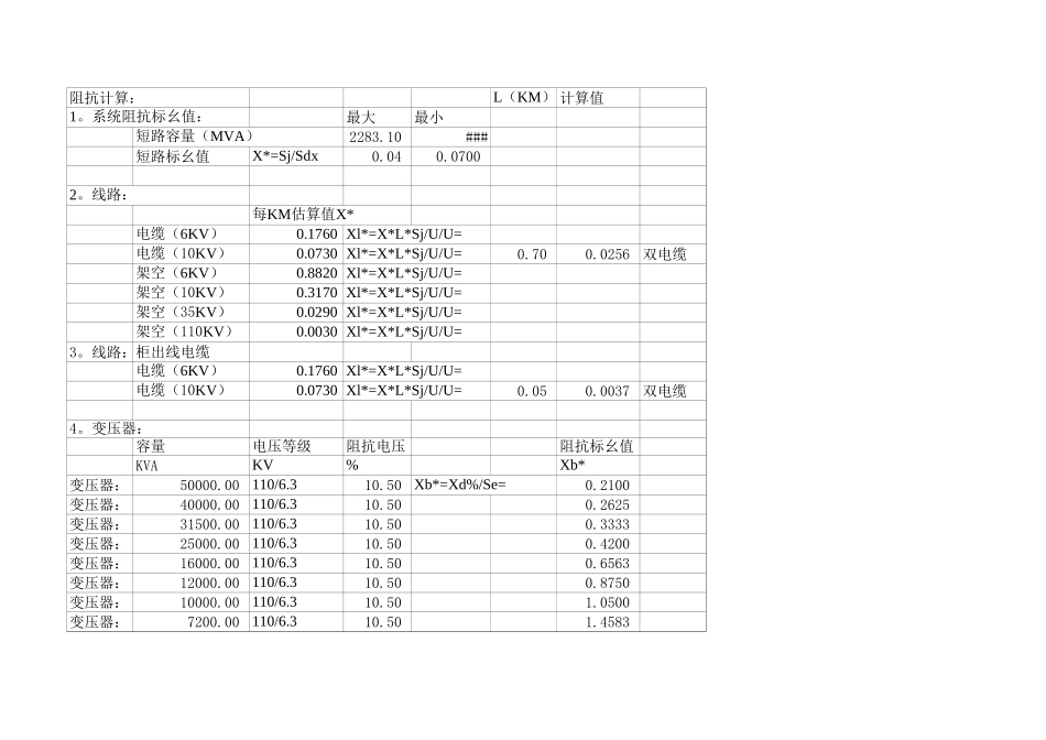 高压开关柜保护计算.xls_第1页